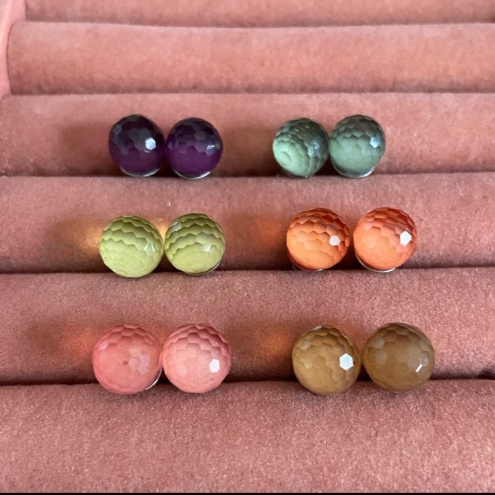 ✨5/$15✨ Discoball stud earrings set of 6 pairs